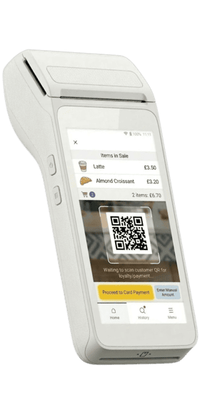 POS terminal with QR scanner